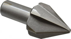 Interstate - 2" Head Diam, 1" Shank Diam, 6 Flute 60° Cobalt Countersink - Caliber Tooling