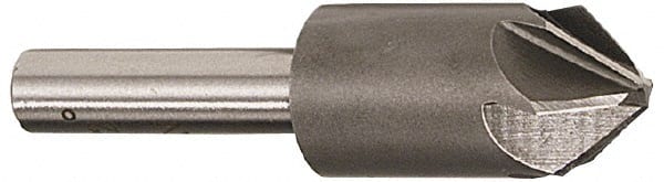 Interstate - 5/16" Head Diam, 1/4" Shank Diam, 6 Flute 90° Cobalt Countersink - Caliber Tooling