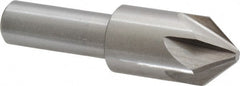 Interstate - 3/4" Head Diam, 1/2" Shank Diam, 6 Flute 82° Cobalt Countersink - Caliber Tooling