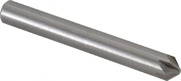 Interstate - 1/4" Head Diam, 1/4" Shank Diam, 6 Flute 90° Cobalt Countersink - Caliber Tooling