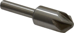 Interstate - 1/2" Head Diam, 1/4" Shank Diam, 6 Flute 90° Cobalt Countersink - Caliber Tooling