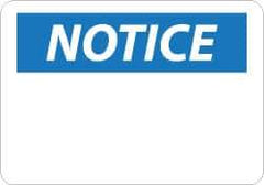 NMC - "Notice", 20" Long x 28" Wide, Aluminum Safety Sign - Rectangle, 0.04" Thick, Use for Accident Prevention - Caliber Tooling