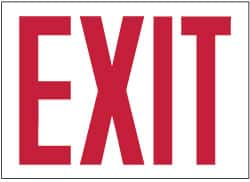 NMC - Exit, Pressure Sensitive Vinyl Exit Sign - 10" Wide x 7" High, Glow-in-the-Dark - Caliber Tooling