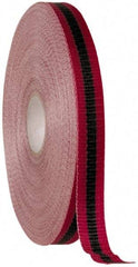 PRO-SAFE - 150' Long x 3/4" Wide Roll, Woven Polyethylene, Black & Red Barricade Tape - Message: Shipping - Caliber Tooling