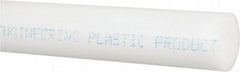 Made in USA - 4' Long, 1" Diam, Acetal Plastic Rod - Natural (Color) - Caliber Tooling