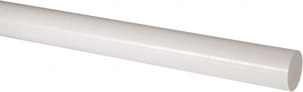 Made in USA - 4' Long, 2" Diam, Acetal Plastic Rod - Natural (Color) - Caliber Tooling