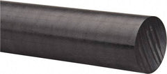 Made in USA - 4' Long, 1-1/4" Diam, Acetal Plastic Rod - Black - Caliber Tooling