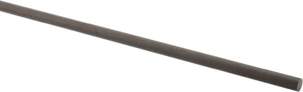 Made in USA - 4' Long, 1/4" Diam, Acetal (PTFE-Filled) Plastic Rod - Brown - Caliber Tooling