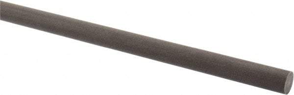 Made in USA - 4' Long, 1/2" Diam, Acetal (PTFE-Filled) Plastic Rod - Brown - Caliber Tooling