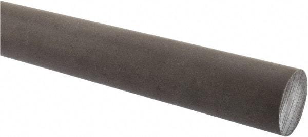 Made in USA - 2' Long, 1-1/2" Diam, Acetal (PTFE-Filled) Plastic Rod - Brown - Caliber Tooling