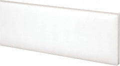 Made in USA - 2 Ft. Long x 2 Inch Wide x 1/4 Inch High, Acetal, Rectangular Plastic Bar - Natural - Caliber Tooling