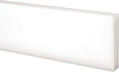 Made in USA - 1 Ft. Long x 2 Inch Wide x 1/2 Inch High, Acetal, Rectangular Plastic Bar - Natural - Caliber Tooling