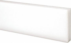 Made in USA - 4 Ft. Long x 2 Inch Wide x 1/2 Inch High, Acetal, Rectangular Plastic Bar - Natural - Caliber Tooling