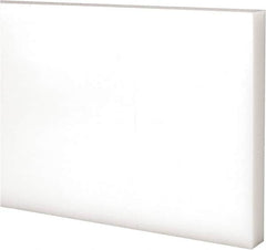 Made in USA - 2 Ft. Long x 4 Inch Wide x 1/2 Inch High, Acetal, Rectangular Plastic Bar - Natural - Caliber Tooling