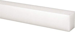 Made in USA - 2 Ft. Long x 1 Inch Wide x 3/4 Inch High, Acetal, Rectangular Plastic Bar - Natural - Caliber Tooling