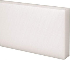 Made in USA - 2 Ft. Long x 3 Inch Wide x 3/4 Inch High, Acetal, Rectangular Plastic Bar - Natural - Caliber Tooling