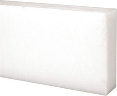 Made in USA - 1 Ft. Long x 3 Inch Wide x 1 Inch High, Acetal, Rectangular Plastic Bar - Natural - Caliber Tooling