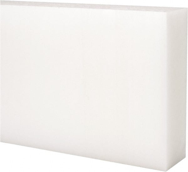 Made in USA - 2' x 6" x 1-1/4" Natural (Color) Acetal Rectangular Bar - Caliber Tooling