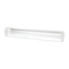 Made in USA - 3' Long, 2-1/2" Diam, Acrylic Plastic Rod - Clear - Caliber Tooling