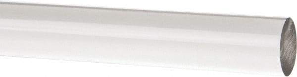 Made in USA - 2' Long, 4" Diam, Acrylic Plastic Rod - Clear - Caliber Tooling