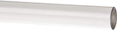 Made in USA - 4' Long, 3-1/2" Diam, Acrylic Plastic Rod - Clear - Caliber Tooling