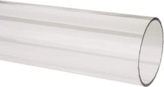 Made in USA - 3 Inch Outside Diameter x 6 Ft. Long, Plastic Round Tube - Acrylic - Caliber Tooling