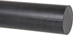 Made in USA - 1' Long, 1-1/4" Diam, PPO (Noryl) Plastic Rod - Black - Caliber Tooling