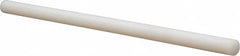 Made in USA - 10' Long, 1/2" Diam, Fiberglass Plastic Rod - White - Caliber Tooling