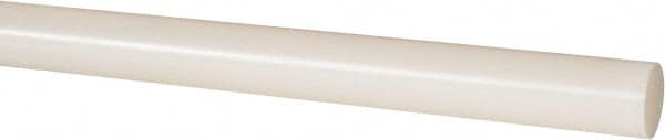 Made in USA - 8' Long, 3/4" Diam, Nylon 6/6 Plastic Rod - Natural (Color) - Caliber Tooling