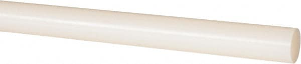 Made in USA - 2' Long, 7/8" Diam, Nylon 6/6 Plastic Rod - Natural (Color) - Caliber Tooling