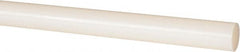 Made in USA - 2' Long, 7/8" Diam, Nylon 6/6 Plastic Rod - Natural (Color) - Caliber Tooling