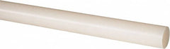 Made in USA - 4' Long, 1-1/8" Diam, Nylon 6/6 Plastic Rod - Natural (Color) - Caliber Tooling