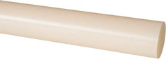 Made in USA - 1' Long, 1-1/2" Diam, Nylon 6/6 Plastic Rod - Natural (Color) - Caliber Tooling