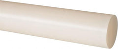 Made in USA - 2' Long, 1-1/2" Diam, Nylon 6/6 Plastic Rod - Natural (Color) - Caliber Tooling