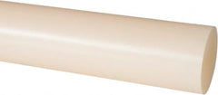 Made in USA - 4' Long, 1-3/4" Diam, Nylon 6/6 Plastic Rod - Natural (Color) - Caliber Tooling