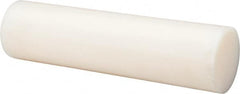 Made in USA - 1' Long, 2-3/4" Diam, Nylon 6/6 Plastic Rod - Natural (Color) - Caliber Tooling