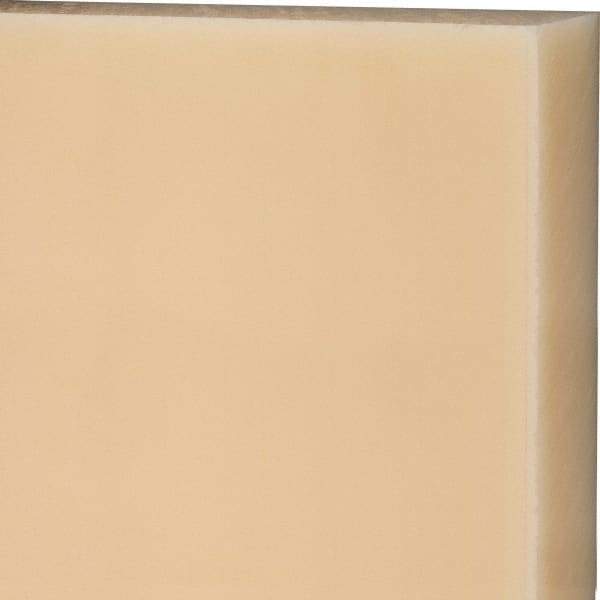 Made in USA - 2" Thick x 12" Wide x 1' Long, Nylon 6/6 Sheet - Natural - Caliber Tooling