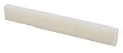 Made in USA - 4 Ft. Long x 1-1/2 Inch Wide x 3/16 Inch High, Nylon, Rectangular Plastic Bar - Natural - Caliber Tooling