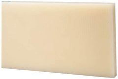 Made in USA - 1 Ft. Long x 6 Inch Wide x 3/16 Inch High, Nylon, Rectangular Plastic Bar - Natural - Caliber Tooling