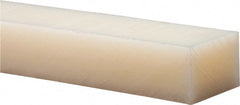 Made in USA - 4' x 1-1/2" x 1-1/4" Natural (Color) Nylon 6/6 Rectangular Bar - Caliber Tooling