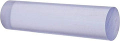 Made in USA - 4' Long, 2-1/2" Diam, Polycarbonate Plastic Rod - Clear - Caliber Tooling