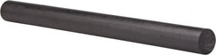 Made in USA - 8' Long, 1" Diam, Polycarbonate Plastic Rod - Black - Caliber Tooling