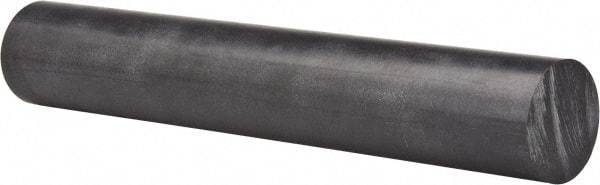 Made in USA - 8' Long, 2" Diam, Polycarbonate Plastic Rod - Black - Caliber Tooling