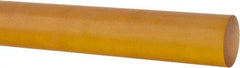 Made in USA - 4' Long, 3/8" Diam, Polyetherimide (PEI) Plastic Rod - Natural (Color) - Caliber Tooling