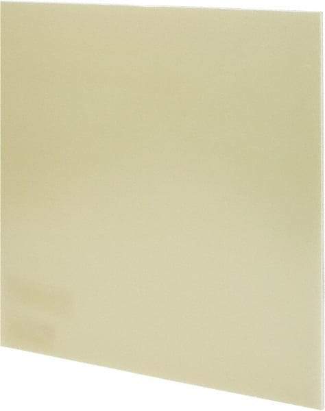 Made in USA - 1/8" Thick x 12" Wide x 1' Long, Epoxyglass Laminate (G10/F4) Sheet - Mustard Yellow, ±0.012 Tolerance - Caliber Tooling