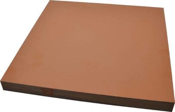 Made in USA - 1" Thick x 12" Wide x 1' Long, Paper-Base Phenolic Laminate (XX) Sheet - Tan - Caliber Tooling