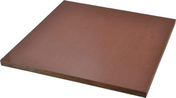 Made in USA - 1/2" Thick x 12" Wide x 1' Long, Canvas Phenolic Laminate (C/CE) Sheet - Tan - Caliber Tooling