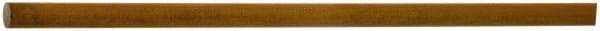 Made in USA - 3' Long, 1/4" Diam, Polyurethane Plastic Rod - 60A Hardness, Black - Caliber Tooling