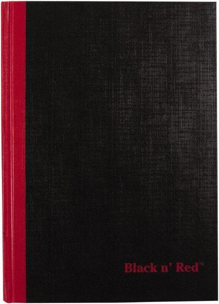 Black n Red - 96 Sheet, 5-1/2 x 8-1/2", Legal (Style) Case Bound Notebook - Black - Caliber Tooling