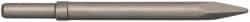 PRO-SOURCE - 10.2" OAL, Moil Point Chisel - Round Shank, Alloy Steel - Caliber Tooling